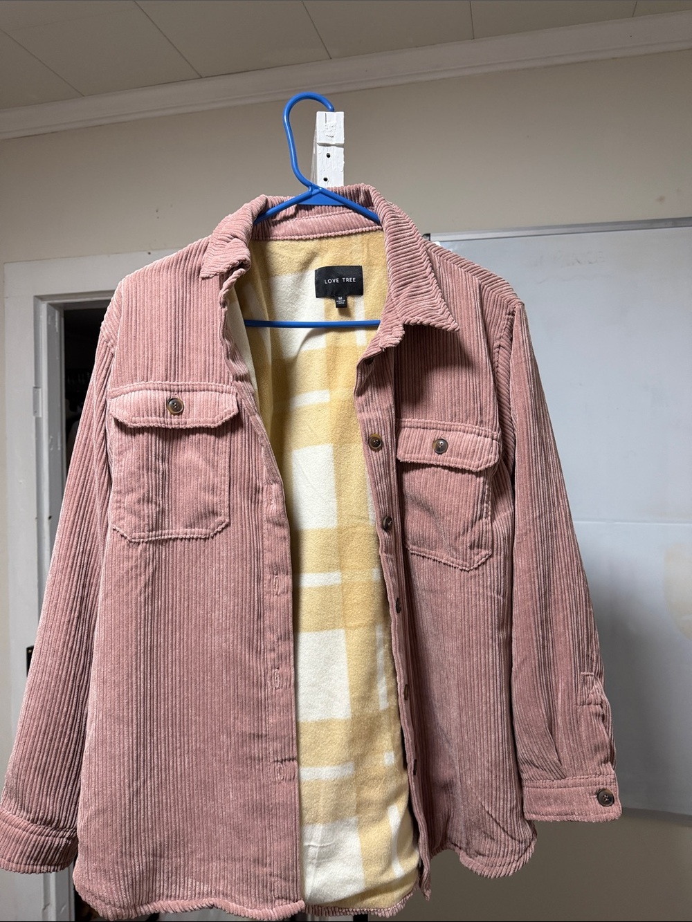 Women's Pink Corduroy Heavy Jacket